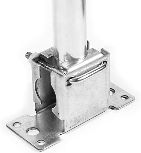 3 Aerial Pole & Bracket | 3 Foot L Shaped Cranked Fascia/Loft Mast | Roof/Wall Mounting TV DAB Satellite Offset Kit | Loops