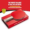 Killerspin Jet 600 Spin N2 Ping Pong Racket Advanced Table Tennis Racket, 5 Layer Wood Blade, Nitrx-4Z Rubbers, Flared Handle