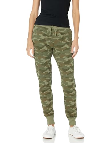 Amazon Essentials Women's Fleece Jogger Sweatpant - Discontinued Colors, Green Camo, XX-Large