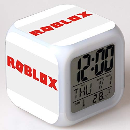 ZZTX FASHION Kids Cartoon Bedroom Alarm Clock Bedside Fading Night Light Music Wake Up Clock Cute Mini Travel Alarm Clock Silent Desk Alarm Clock Gift for Home Children Boys Girls Teens,B