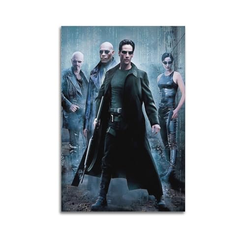 VZRSQZK Póster de la película The Matrix, pintura decorativa, póster de pared e imagen artística impresa moderna para dormitorio familiar, pósteres de decoración de dormitorio de 08 x 12 pulgadas (20