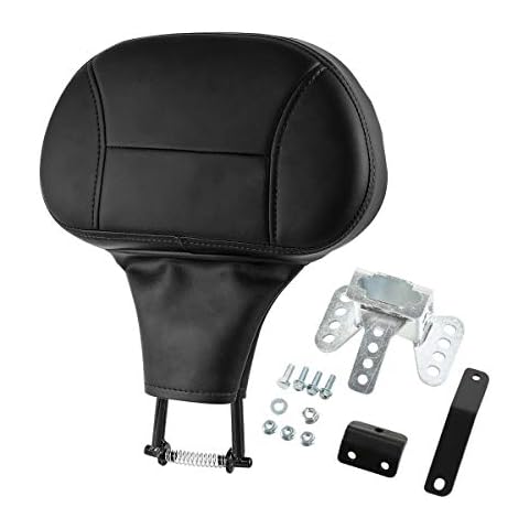 XFMT-moto-part XFMT Detachable Quick Release Adjustable Plug-in Driver Rider Backrest Pad For Harley Davidson Touring Road King CVO 2009-2020, Black #3, RP520601 Cover