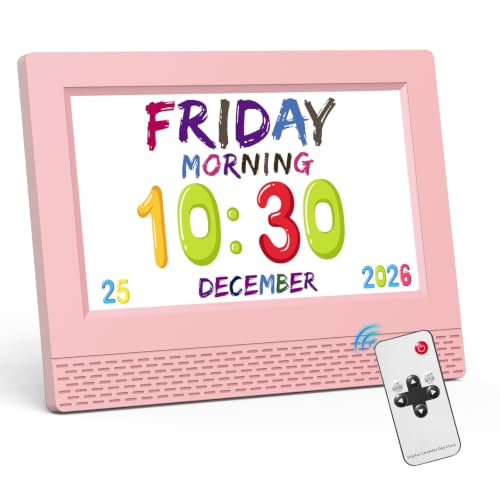 Kids Digital Alarm Clock with Voice Scene Reminders, 7" Eye-Caring Display