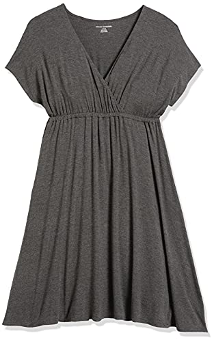 Image of Amazon Essentials Women's V Neck Elastic Waist Surplice Dress (Available in Plus Size)