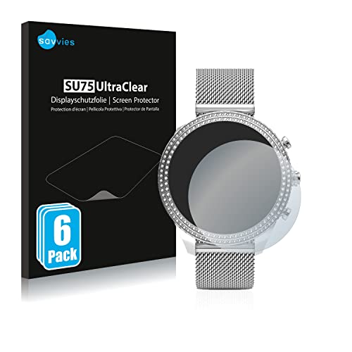 savvies Screen Protector Compatible with Fossil Stella (6. Gen) Protection Film Clear 6-Pack