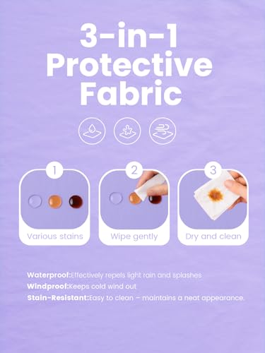 Girls Lightweight Hooded Jacket – Kids Waterproof Windproof Rain Jacket with Pocket4