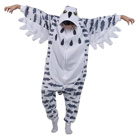 RANSUU Snow Owl Onesie Jumpsuit for Adults Cover