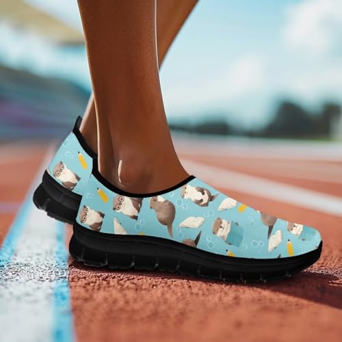 Women's Classic Loafer Flat Round Toe Slip On Mesh Kint Driving Sneakers Ladies Low Cut Travel Shoe3