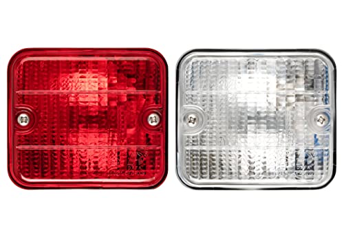 AUTOLIGHT 24 Faros de marcha atrás y antiniebla para remolques, 75 x 85 mm, incluye bombilla BA15s