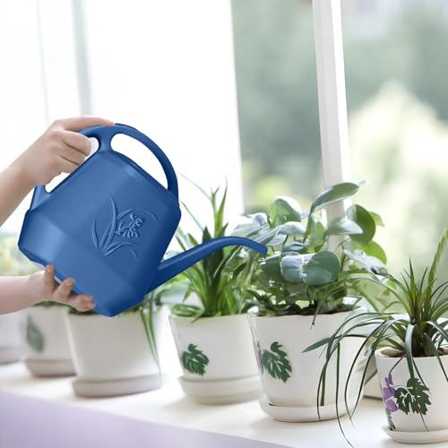 Image of Plastic Watering Can Grip -1 /2 Gallon - Blue | With Long Spout for Watering-Home Indoor and Outdoor Garden