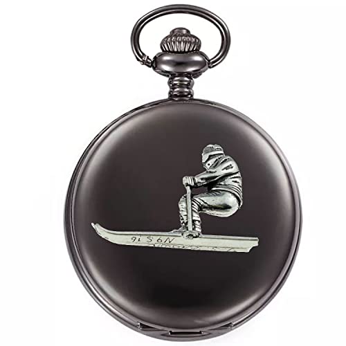 Montre de poche gousset quartz au style skieur pour vos soirées habillées
