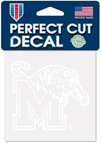 WinCraft NCAA University of Memphis Tigers Logo 4" x 4" inch Outdoor White Decal