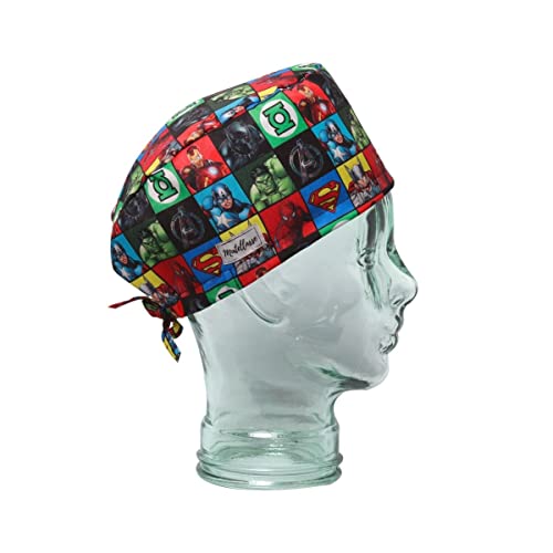 Gorro Cirúrgico Hospitalar Touca Medicina Enfermagem Odonto Cor:SUPER HEROIS;Tamanho:UN