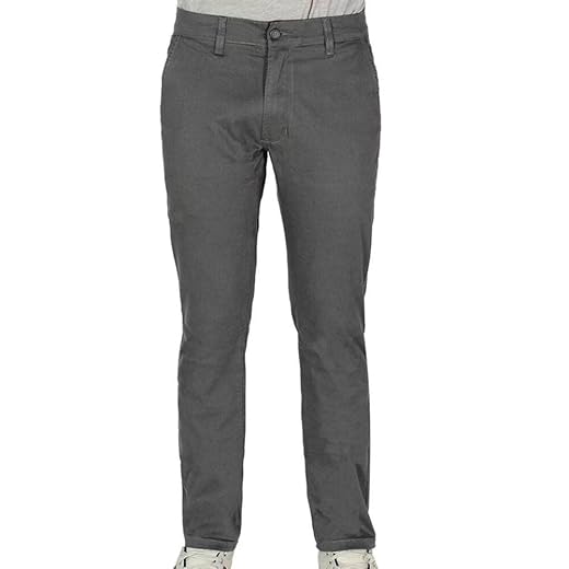 Calça Sarja R7Jeans Masculina Modelo Sport Fino Com Elastano Chumbo