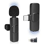 Arubaitai Micrófono de Solapa Inalámbrico para iPhone/iOS/Android, Micrófono Inalámbrico portátil Plug & Play, para Youtube, Facebook, Twitter, TIK Tok Video y transmisión en Vivo(No se Requiere App)