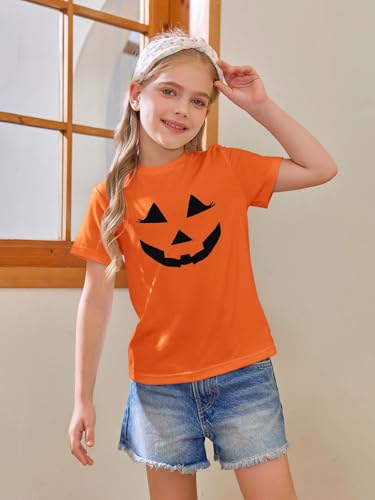 Image of Girls Short Sleeve T Shirts Kids Summer Tops Crewneck Tees 5-14 Years