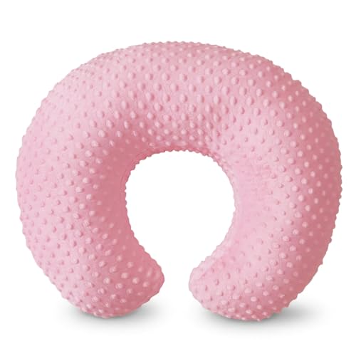 OMYS Nursing Pillow, Breastfeeding Pillows with Removable Cover for Mom with Breathable Filling, Ergonomic Baby Feeding Essentials for Bottle and Breastfeeding​ (Pink)