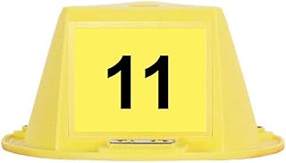 Yellow Magnetic Car Top Hats (10 Pack), Numbered 11 to 20 for Fleet Management