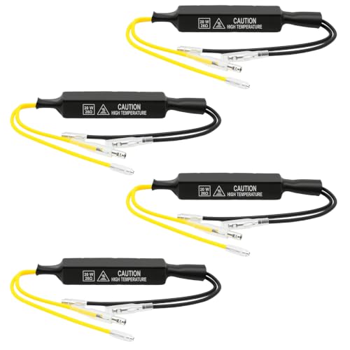Dargkwn Intermitentes LED 12 V 21 W 4 unidades resistencia universal de carga Set para coche moto remolque, adaptador contra hiperflashing y mensaje de error