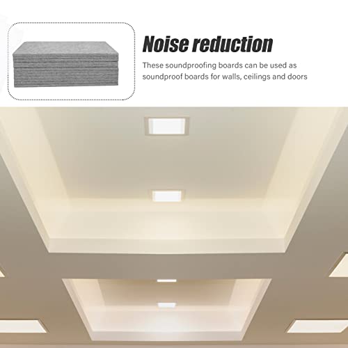 Paneles acústicos de absorción LIFKOME 12 piezas, tableros autoadhesivos para aislamiento de sonido para estudios en casa, material de poliéster duradero para insonorización miniatura 3