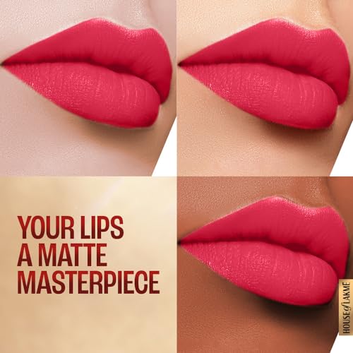 Image of Lakme Powerplay Priming Matte Lipstick, Smooth Matte Finish, Lightweight Lipstick, Smudgeproof, Lasts 16hrs, Hydrates Lips, Ruby Rush, 3.6g (Pack of 2)