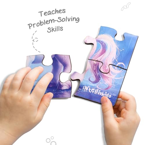 Image of Intelliskills Premium Jigsaw Puzzle for Kids, 36 Pcs Puzzle Set, Set of 4 Fun Learning & Educational Toy for Enhancing Concentration for Kids 3+ Years |Best Birthday Gift, BIS Certified (Unicorn)