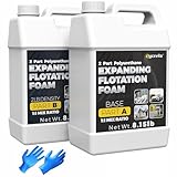 Oycevila 2 Gallon Kit Marine Flotation Foam, 2 Part Polyurethane Expanding Foam, Structural Expanding Fence Post Foam, Closed Cell Liquid Foam for Insulation, Waterproofing and Filling, 2 Lb Density