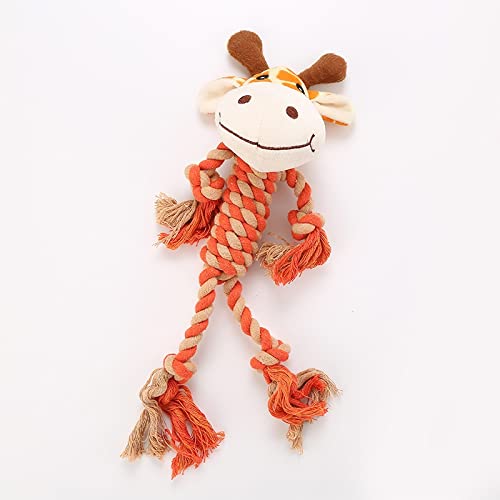 Perro peluche juguetes perro masticar juguete, 5 formas de paquete de juguetes interactivos rellenos con tentáculos de cuerda de algodón, estilo de estilo lavable resistente a los dientes de mordedura
