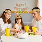 6 Pcs Birthday King Crowns Foam Crowns Prince Princess Gold Crown King Queen Crown Hat Cap with Gems for Birthday Party Supplies Halloween Crown - Image 5