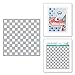 SPELLBINDERS PAPERCRAFTS, INC SPELLBINDER Stencil CHECKRBORD, Semi-Opaque White