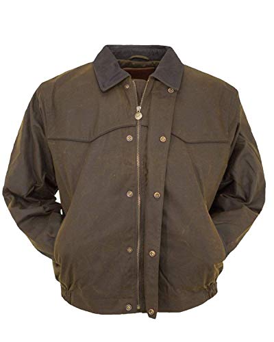 Outback Trading Company Men's 2149 Trailblazer Waterproof Breathable Fleece Lined Cotton Oilskin Western Jacket4