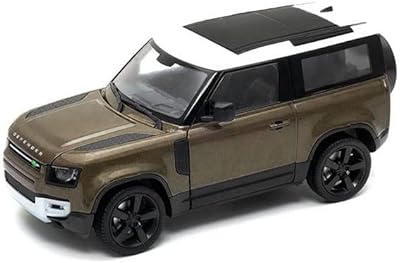 2020 Defender Brown Metallic with White Top NEX Models 1/24 Diecast Model Car by Welly 24110W-BRN