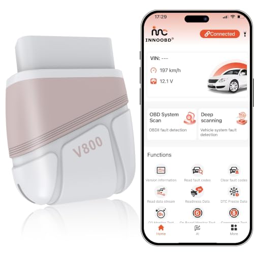 OBD2 Scanner Reader for iOS & Android, Blue Driver OBD2 Scanner with AI Analysis, Fast 4-System Scan, No Subscription, ENG/AT/ABS/SRS Full System Code Reader, for Emissions & Repairs