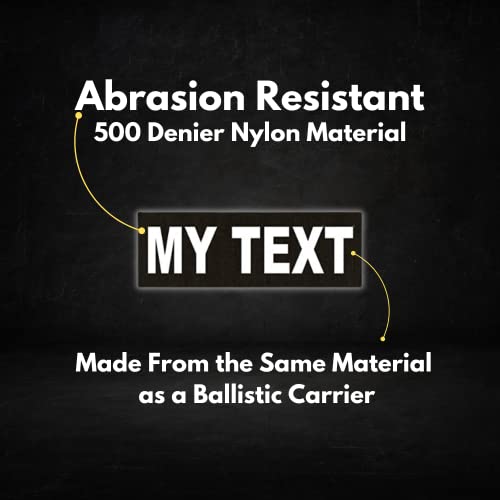 Custom Hook & Loop Patches, Tactical ID Police Patch for Vest, Sheriff, Security, Molle, Military, Backpack, Duty Bag, K9 Dog Harness, Morale (6 x 2, Ranger Green)