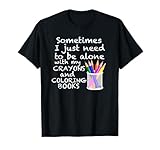 Coloring Books For Adults T-Shirt Adult Crayons Coloring Tee T-Shirt
