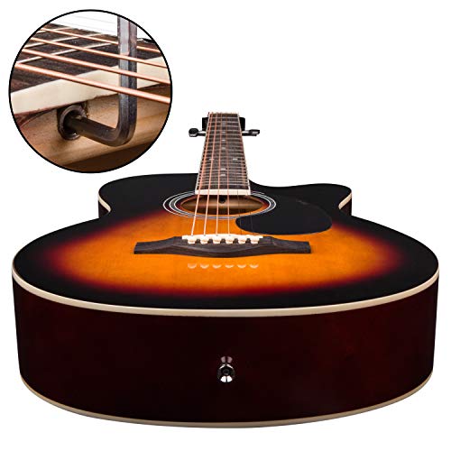 Image of JUAREZ Arpeggio 99.06 cm (39 Inch) Semi-Acoustic Guitar Kit, JRA39SP-Q-3TS Spruce Top, Rosewood Fretboard & Bridge, Truss Rod, 4 Band EQ, Chrome Die Cast Machine Tuners, Sunburst