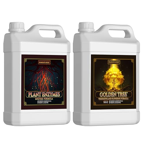 Humboldts Secret Plant Enzymes – Best Plant and Root Enzymes – 7000 Active Units of Enzyme per ML (16 oz) w/Golden Tree – All-in-One Concentrated Additive – Vegetables, Flowers, & More (16 oz)