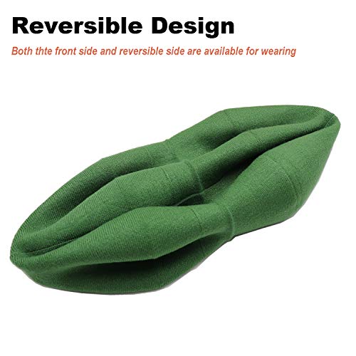 Wheebo French Beret Hat,Reversible Solid Color Cashmere Beret Cap For Womens Girls Lady Adults (Green) #TOP5