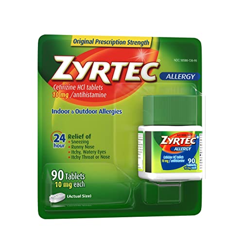 Zyrtec 24 Hour Allergy Relief Tablets - 10Mg, 90 Ct #TOP1