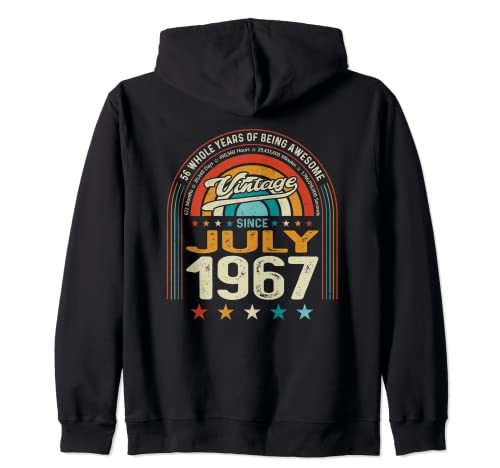 Retro 56 cumpleaños 56 años de ser impresionante nacido en julio de 1967 Sudadera con Capucha