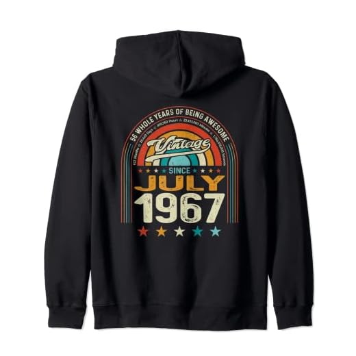 Retro 56 cumpleaños 56 años de ser impresionante nacido en julio de 1967 Sudadera con Capucha