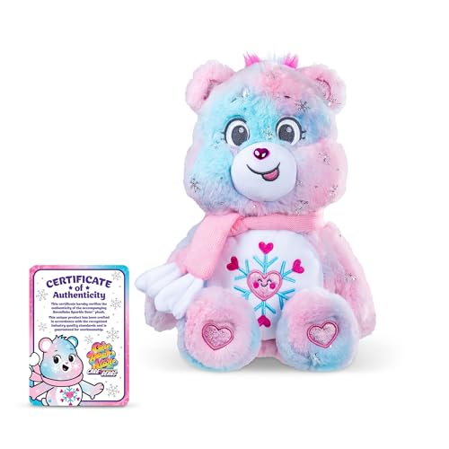 Care Bears - Collector Edition 14' Snowflake Sparkle Bear - Medium Size Plush - Soft, Huggable Plushie, Stuffed Animal for Girls and Boys, Ages 4+