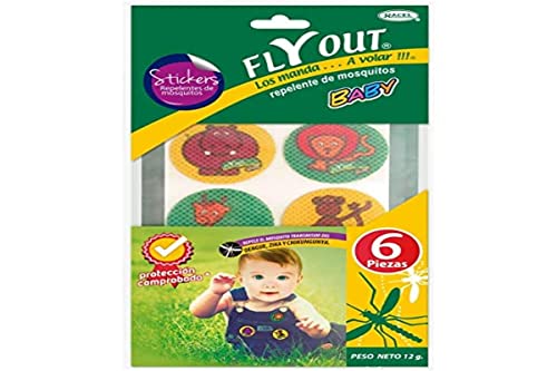 Repelentes, Personal Care Appliances FLY OUT Repelente Stickers Baby, Paquete de 6 piezas
