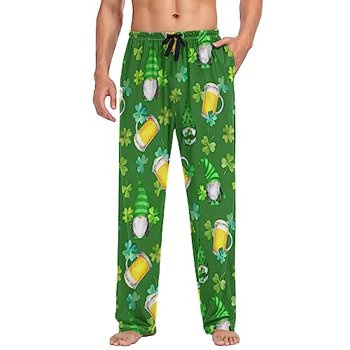 Pantalon de pyjama pour homme tasses à bière anti-irritation confortable avec poches