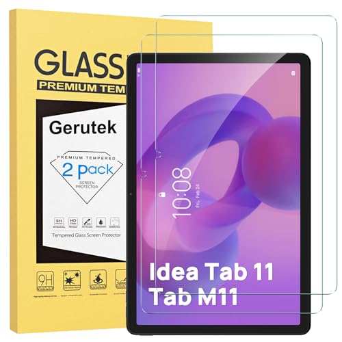 Gerutek Screen Protector for Lenovo Tab M11/Tab K11 11 inch 2024/ Idea Tab 11 2025,TB-330FU/TB-331FC Tempered Glass Film [Ultra Clear] [Anti Scratch] [Bubble-Free] [[9H] for Lenovo Idea Tab 11 2025