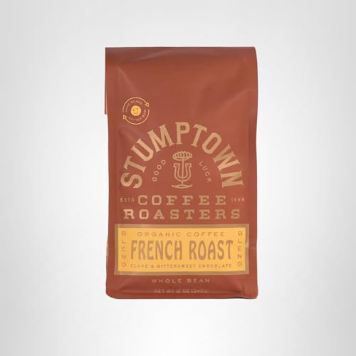 Stumptown Coffee Roasters, Dark Roast Organic Whole Bean Coffee, 100% Arabica Coffee - French Roast 12 Ounce Bag with Flavor Notes of Clove and Bittersweet Chocolate