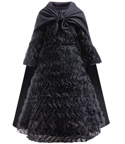 Disfraz completo de bruja negra para niñas 5-6 años miniatura 2