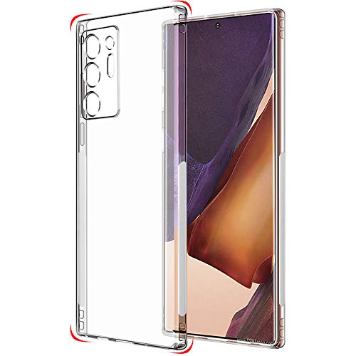 Image of TheGiftKart Back Cover Soft Case for Samsung Note 20 Ultra 5G | Best Camera Protection | Inbuilt Dust Plugs & Anti-Slip Grip | Ultra Clear Slim Back Cover Case (Silicone, Transparent)