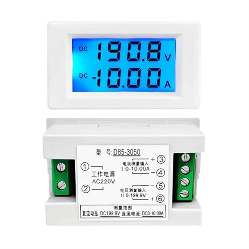 Voltímetro CC amperímetro profesional con alimentación AC220V y precisión LCD 2