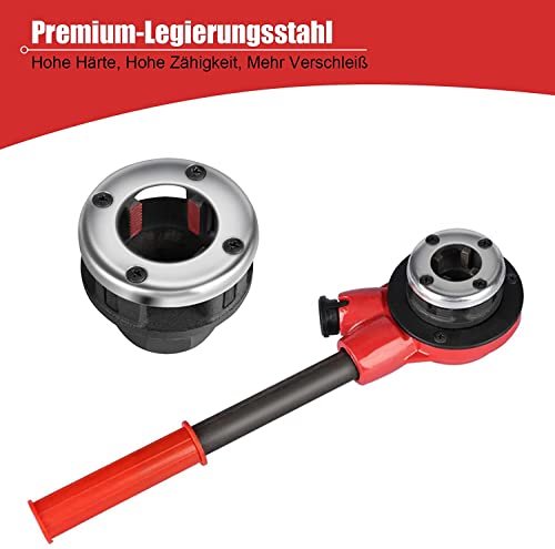 Ejoyous Rohrgewindeschneider Set 7-tlg mit Schneidköpfen und Zubehör